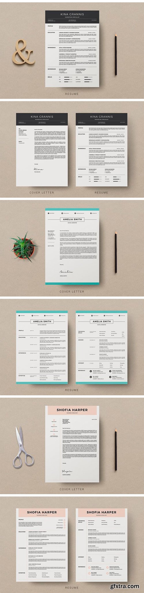 CM - 5 in 1 Resume Template | CV 2219310