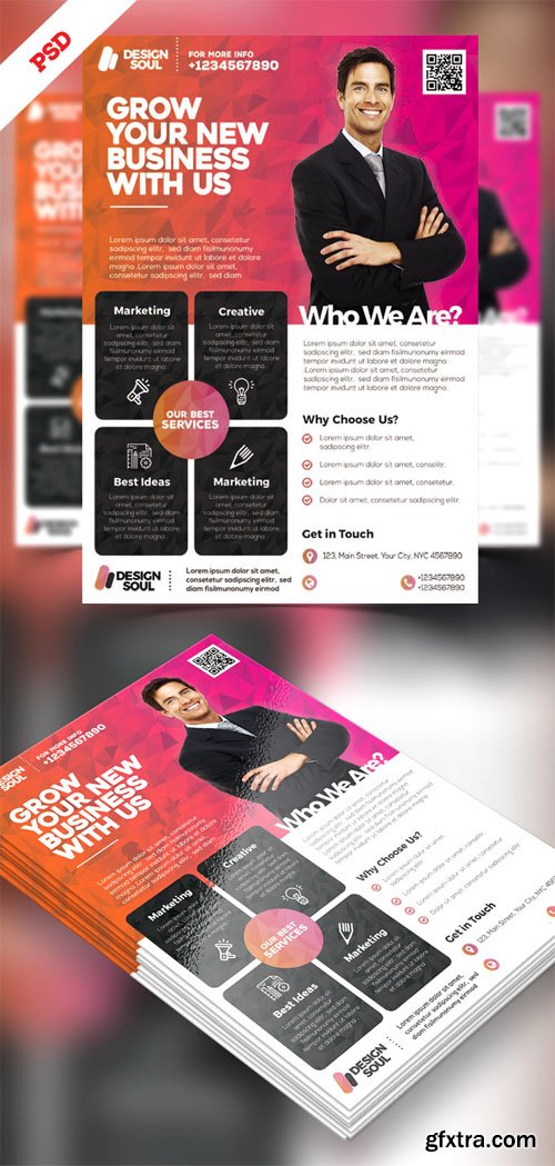 Multipurpose Corporate Flyer Design PSD Template