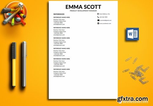 CM - Professional Resume Template Word 2298637