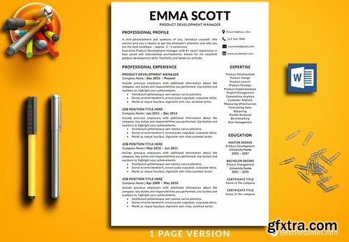 CM - Professional Resume Template Word 2298637