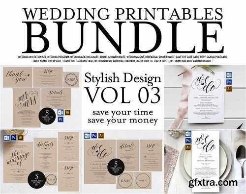 CM - Wedding Printables Bundle Style. 3 2296500