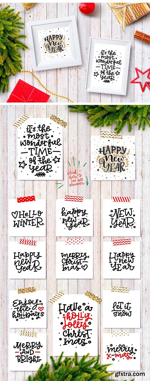 CM - Christmas and New Year Lettering 2163453