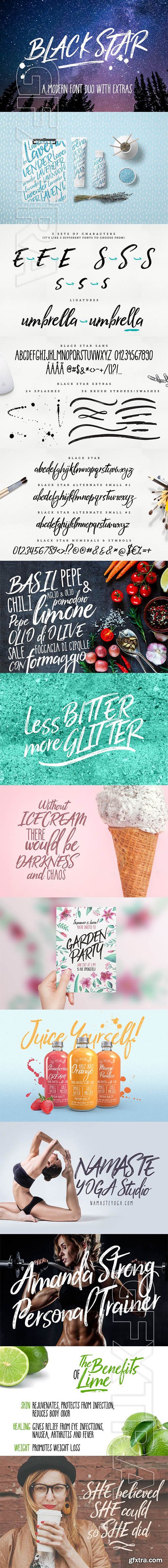 CreativeMarket - Black Star 3 Sets + Sans 2188402