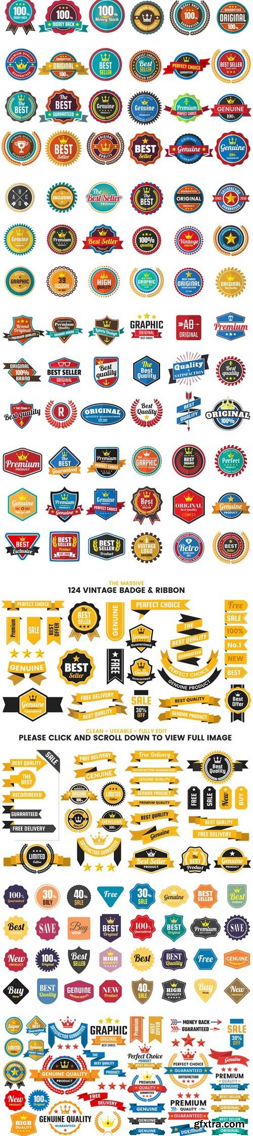 CM - 1046 VINTAGE BADGE & RIBBON 2227173