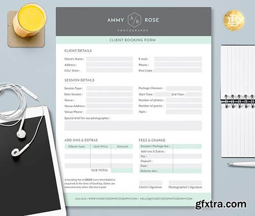 CreativeMarket - Client Booking Form Template CBF002 2281972