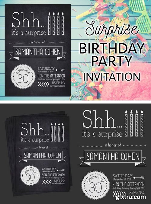 CM - A Surprise Birthday Party Invite 1511475