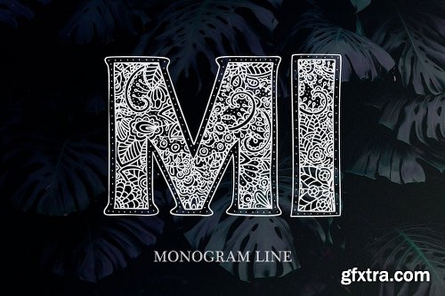 CreativeMarket Monogram · 5 fonts · 20 frames 2295473