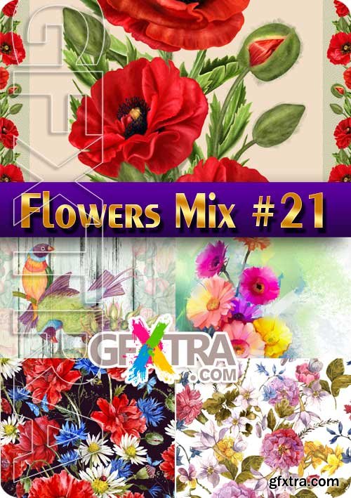 Flowers Mix #21 - Stock Photo