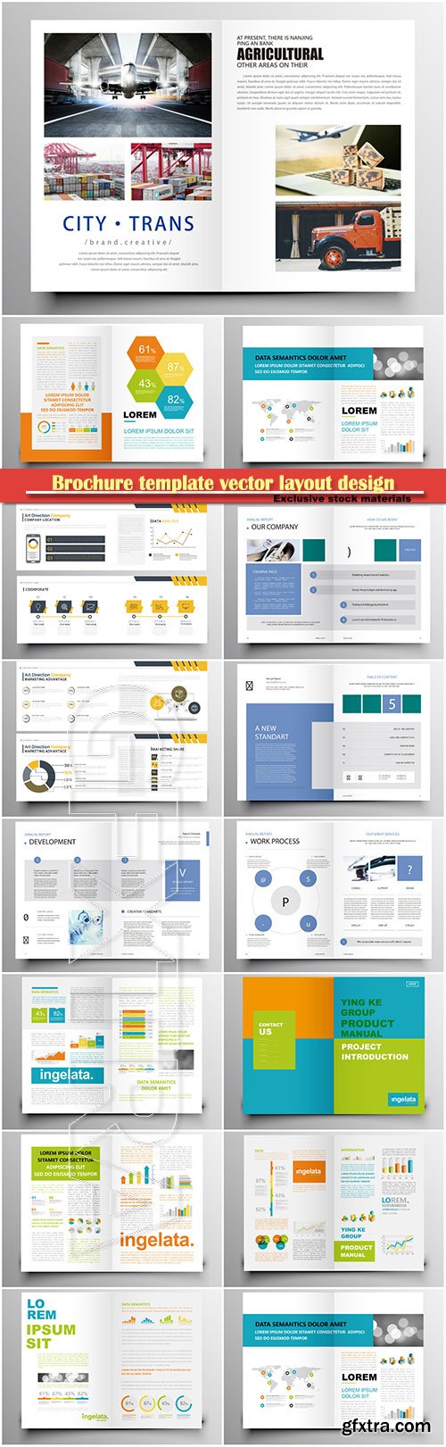 Brochure template vector layout design, corporate business annual report, magazine, flyer mockup # 133