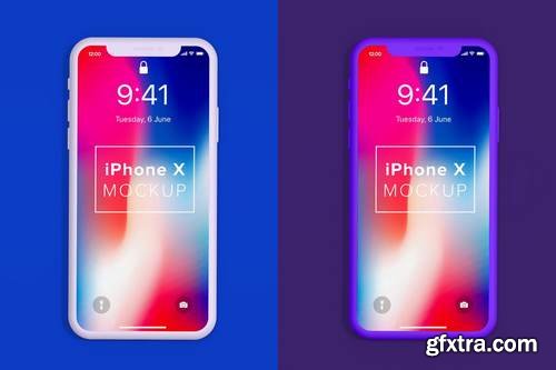 Minimal iPhone X Mockup Clay Front