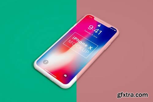 iPhoneX Mockup Clay 3D