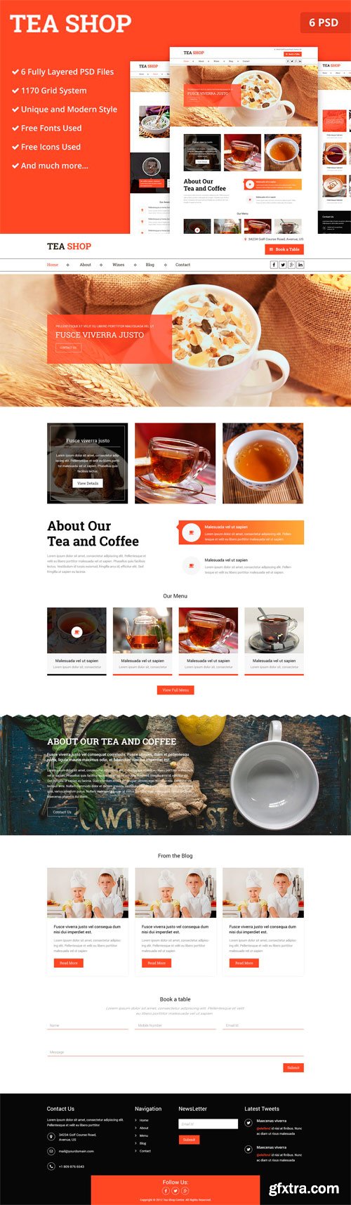 CM - Tea Store PSD Website Template 2172962