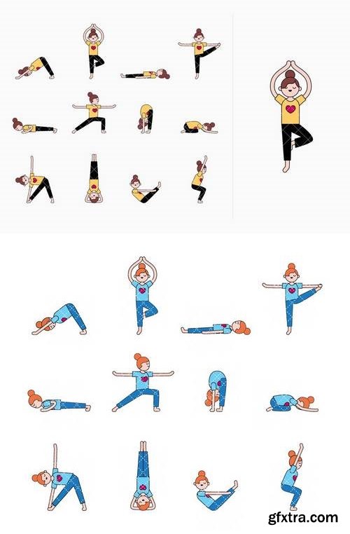 Girl Practicing Yoga. Yoga Poses & Exercises.