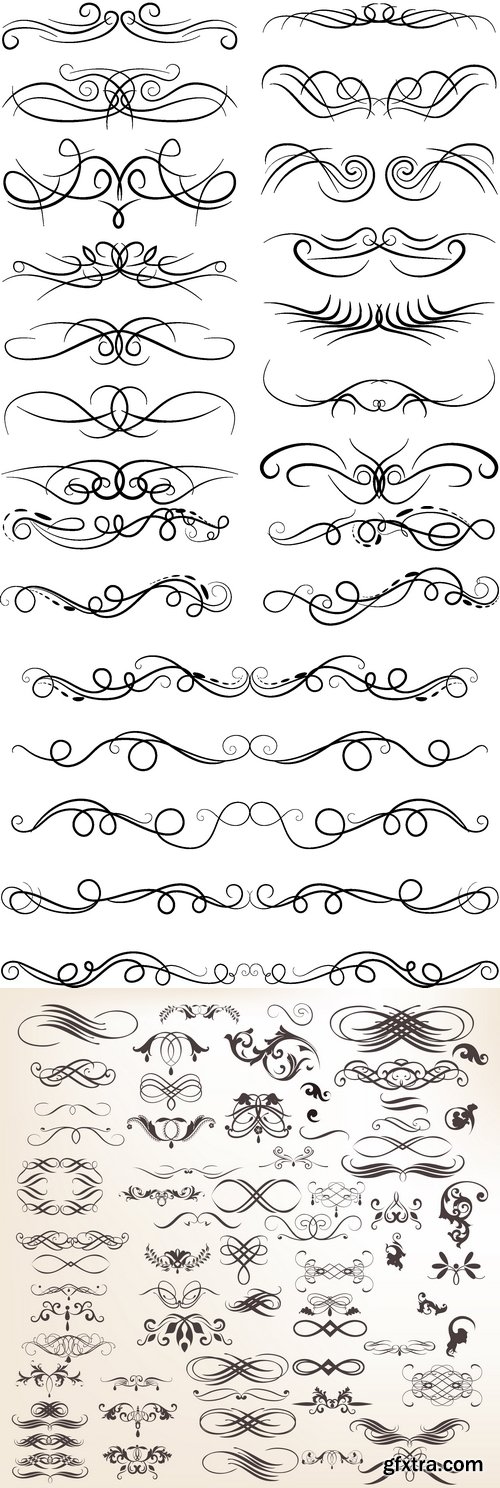 Vectors - Calligraphic Design Elements Mix 20