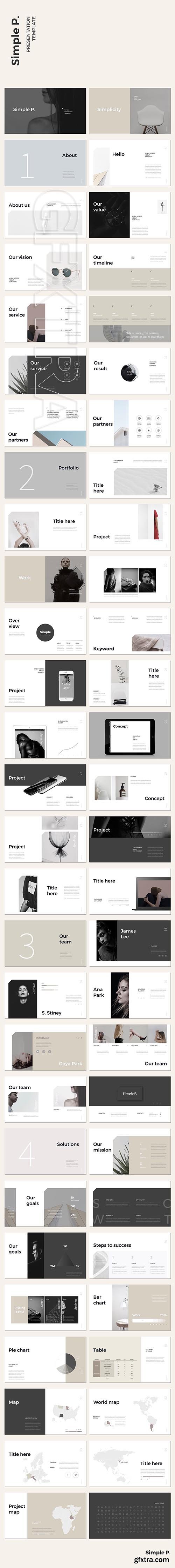 CreativeMarket - Simple P PowerPoint Template 2290999