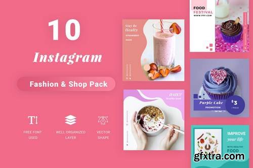 Instagram Social Media Pack - Food Edition