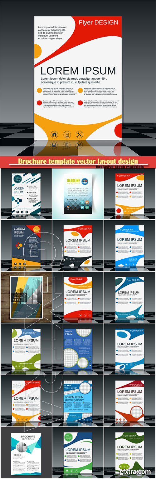 Brochure template vector layout design, corporate business annual report, magazine, flyer mockup # 140