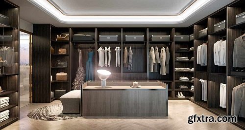 Walk In Closet 3d Interior Scene