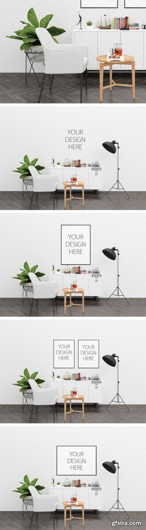 CM - White wall mockup - interior mock up 1540247