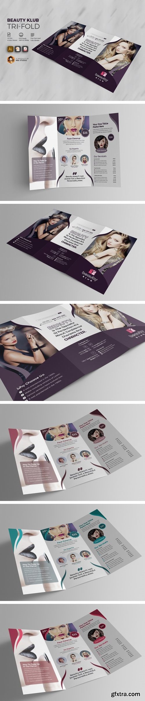 CM - Popular Beauty Salon Tri-Fold 1538260