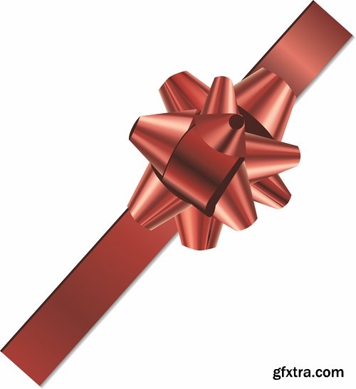 Gift ribbon ribbon packing box gift surprise birthday celebration day 25 EPS