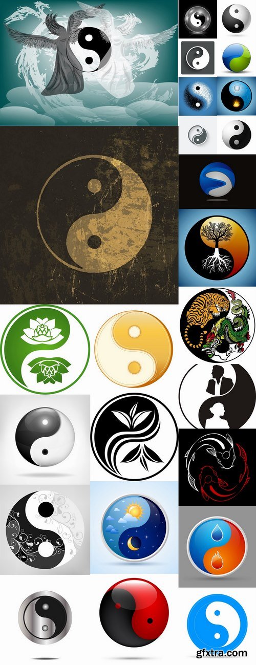 Vector images Yin Yang 25 Eps