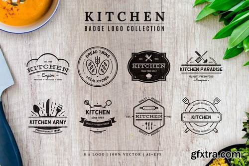 Kitchen Badge Logo Collection