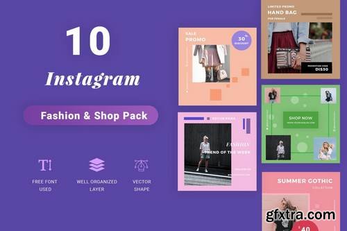 Instagram Social Media Pack - Shop Edition