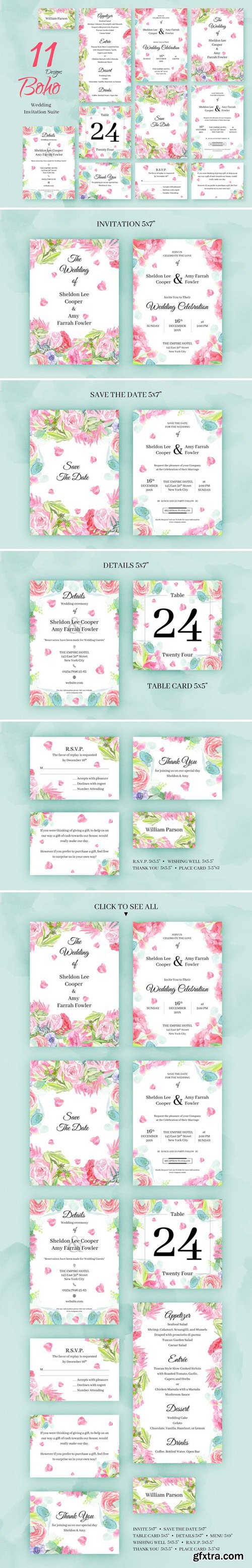 CM - Boho. Wedding Invitation Package 2223996