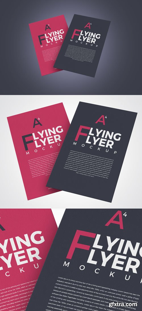 2 Flying Flyer PSD Mockup