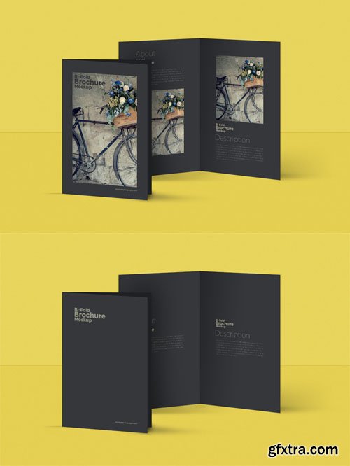 Bi-Fold A4 Brochure PSD MockUp