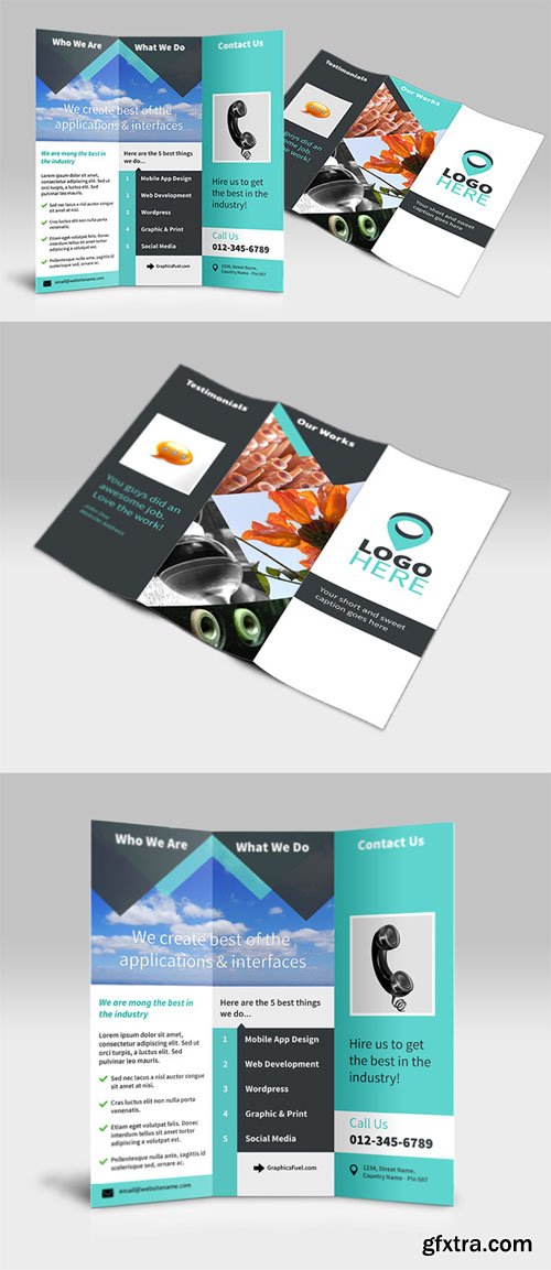 Tri-Fold Brochure PSD Mockup