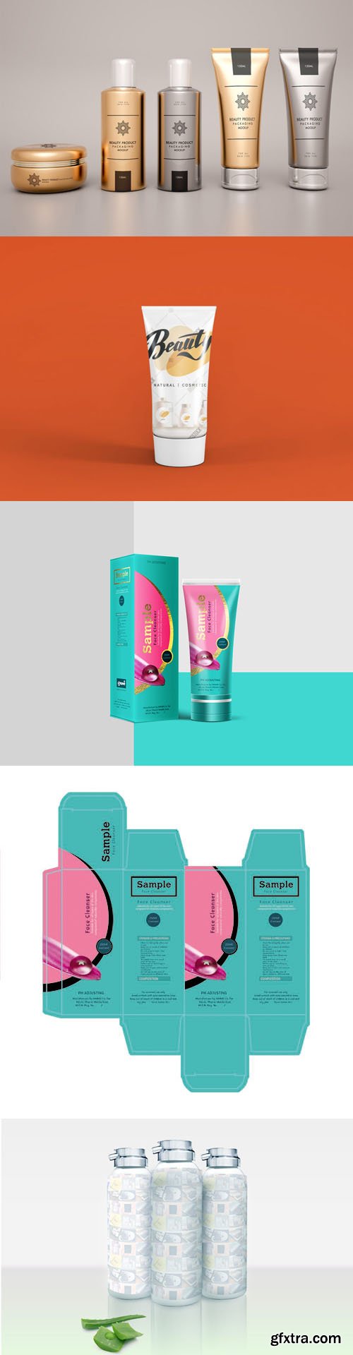 Cosmetic Product Design Packaging PSD Mockups