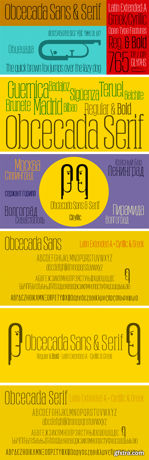 Obcecada Sans & Serif Font Family