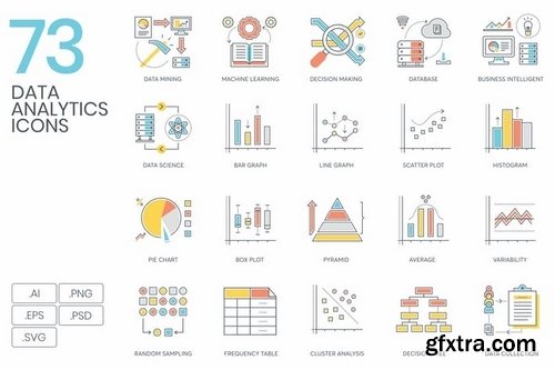 73 Data Analytics Icons