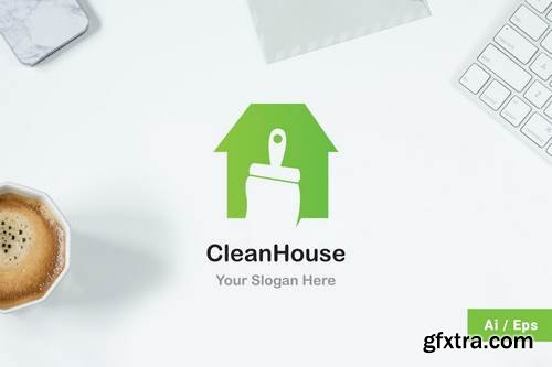 Clean House Logo Template