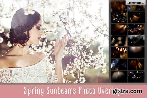 CreativeMarket Spring Sunbeams Photo Overlays 2207096