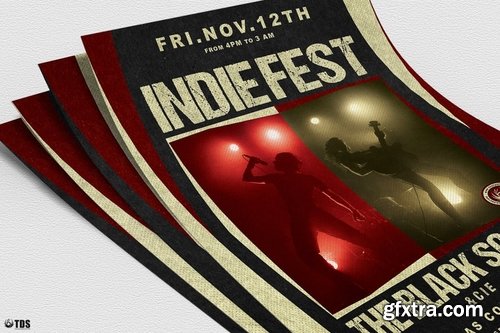 Indie Live Festival Flyer Template V4