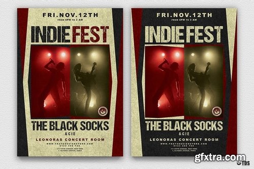 Indie Live Festival Flyer Template V4