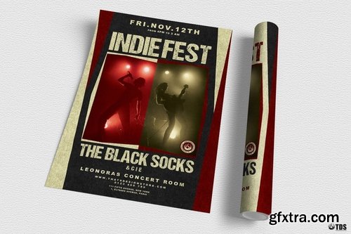 Indie Live Festival Flyer Template V4