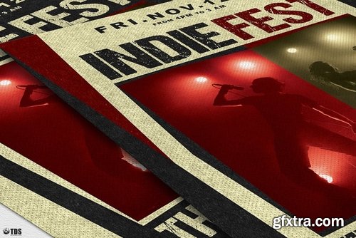 Indie Live Festival Flyer Template V4