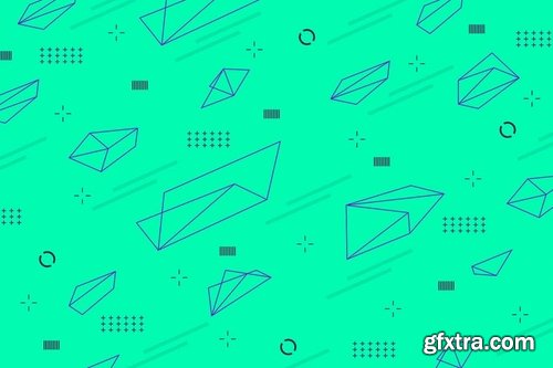 Outline Geometric Shapes Backgrounds