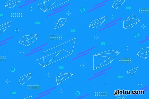 Outline Geometric Shapes Backgrounds