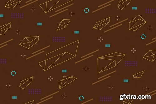 Outline Geometric Shapes Backgrounds