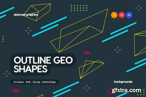 Outline Geometric Shapes Backgrounds