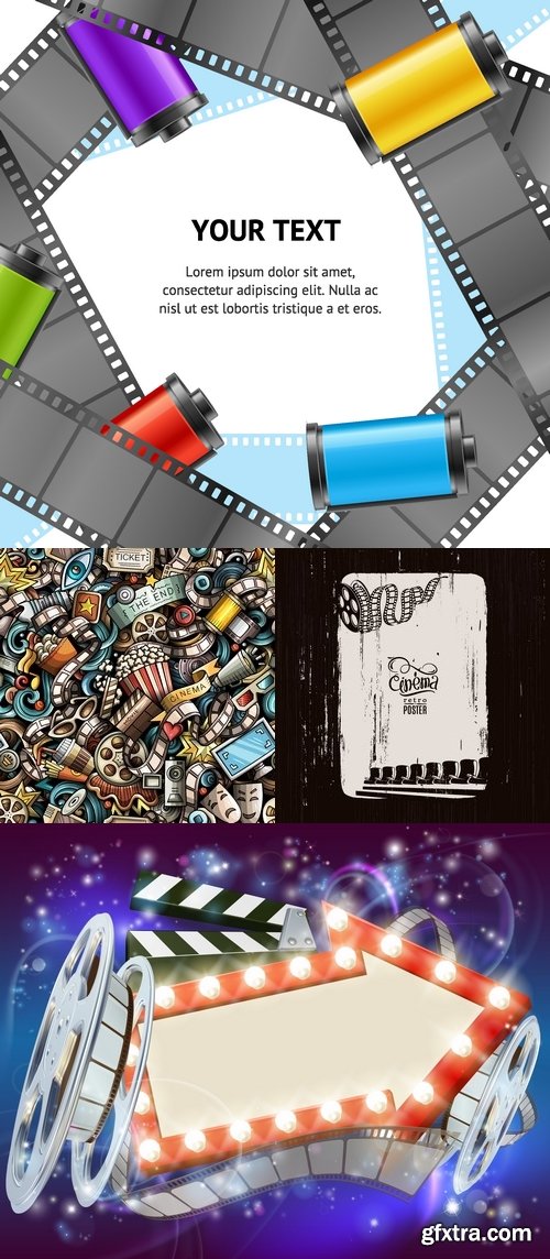 Vectors - Shiny Cinema Backgrounds 4