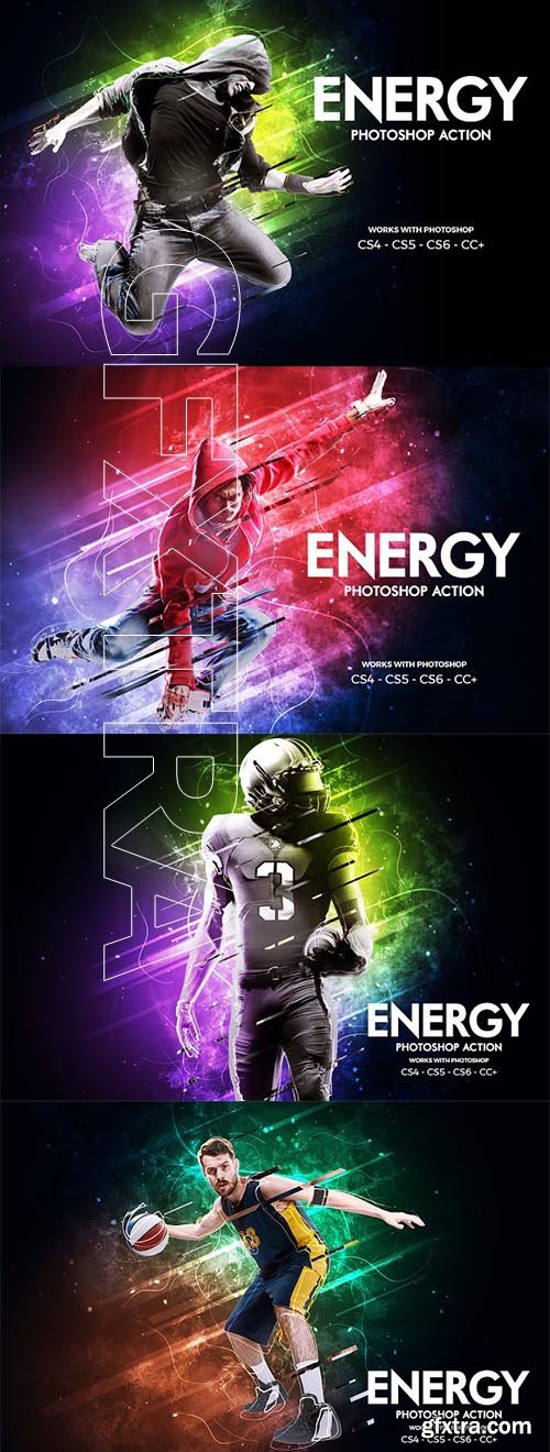 CreativeMarket - Energy Photoshop Action 2313737