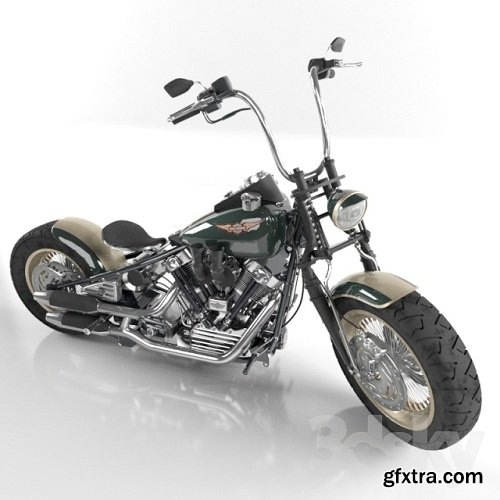 Harley Davidson Knucklehead 3d Model