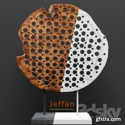 Jeffan Art Wood Decor Set 3d Models