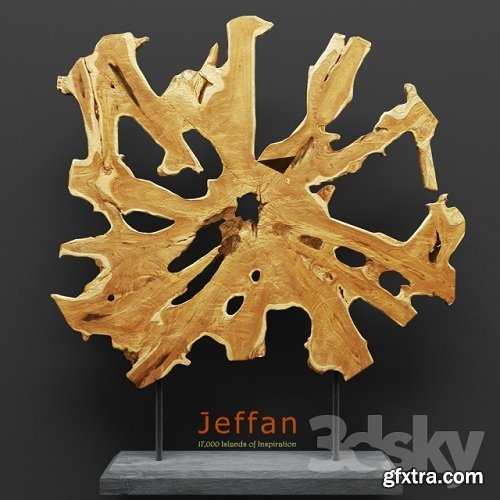 Jeffan Art Wood Decor Set 3d Models